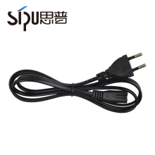 SIPU high quality EU standard type power cord 2 pin plug for PC
